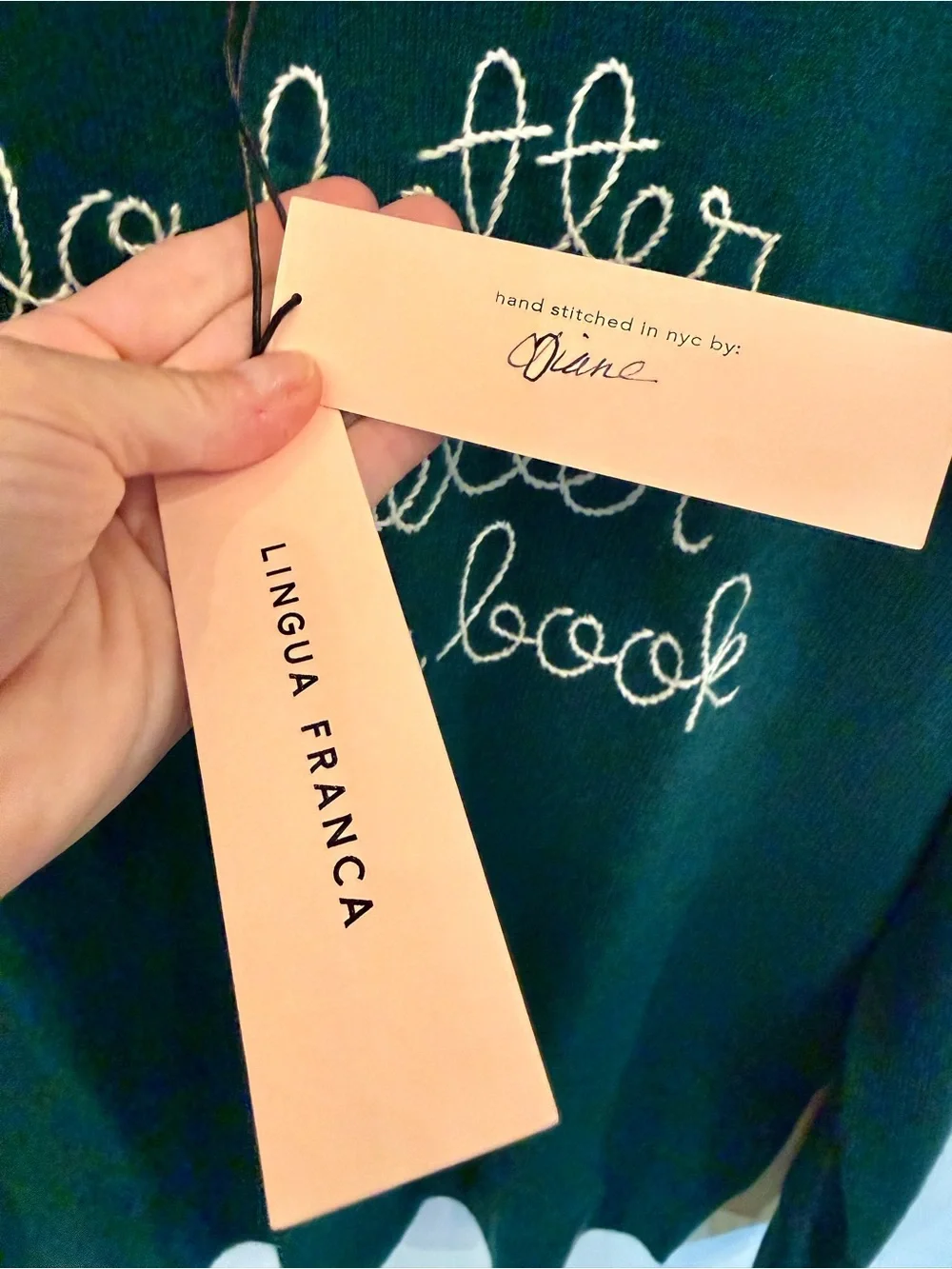 BRAND NEW Women’s Lingua Franca Crewneck Sweater, Size M - Picture 3 of 10